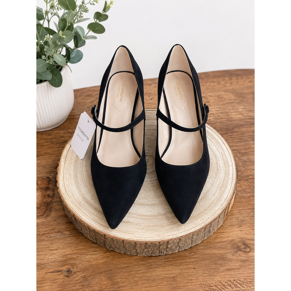 Liz Claiborne Santry Pointed Toe Mary Jane Pumps - Picture 2 of 3